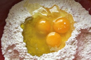 Flour Eggs Oil Salt