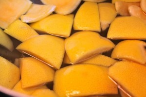 Boiled Grapefruit Rinds