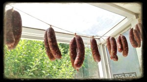 Drying Maltese Sausage